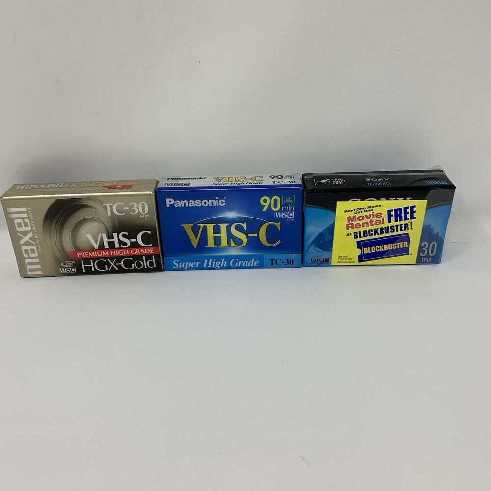 Camcorder Videocassette VHS Maxell Panasonic Sony Lot of 3 Tapes